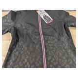 Free Country Girls Softshell Jacket M 7/8 Black Leopard Print - Brand New