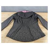 Free Country Girls Softshell Jacket M 7/8 Black Leopard Print - Brand New