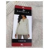 Rafaella V-Neck Top Oatmeal Heather Women