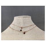 Pavoi 14K Gold Plated Layered Baguette Pendant Necklace - Brand New