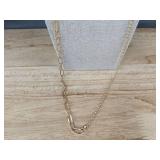 Pearl Look Necklace & Pierced Earrings Set, Gold Tone, 17 in - Brand New