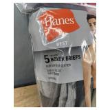 5 Hanes Tagless Boxer Briefs Medium 32-34 In - Brand New