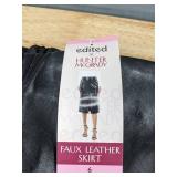 Edited x Hunter McGrady Faux Leather Skirt Size 6 Black $89 Retail - Brand New