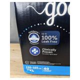 40 Goodnites Nighttime Underwear XXL 120-165 lbs - Brand New
