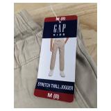 GAP Kids Stretch Twill Jogger Pants Size M (8) - Brand New
