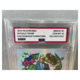 2024 Headworms Donald Trump Ear Bandage Downtown Trading Card GEM MT 10