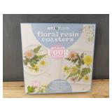 Art 101 Crafts Floral Resin Coasters Kit - Brand New