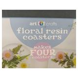 Art 101 Crafts Floral Resin Coasters Kit - Brand New