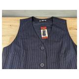 Steve Madden Womens Pinstripe Dress XL Blue White $99 Retail - Brand New