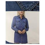 FRYE Denim Dress Medium Light Wash - Brand New