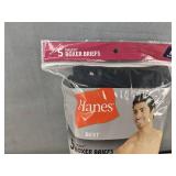 Hanes 5-Pack Tagless Boxer Briefs Large 36-38 - Brand New