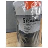 Hanes 5-Pack Tagless Boxer Briefs Large 36-38 - Brand New