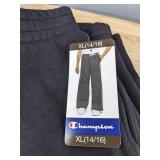 Champion Girls Fleece Wide Pant XL 14/16 Black $34 Retail - Brand New