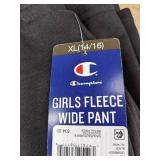 Champion Girls Fleece Wide Pant XL 14/16 Black $34 Retail - Brand New