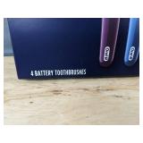 4 Pack Soft Oral-B Pulsar Advanced Battery Toothbrushes - Brand New