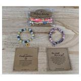 6 New Fashion Bracelets: Beaded & Charm Styles - Brand New