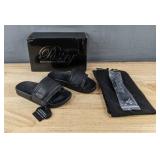 Pastry Recovery Slide Black Sandals, Kids Size XXS - Brand New