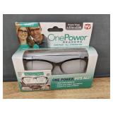 One Power Readers Adjustable Reading Glasses +0.5 to +2.50 - Brand New