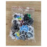 19 Brand New Dog Paw Croc Charms *N