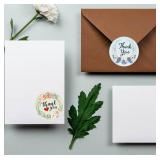 4 Brand New 500 Count Rolls of 1" Thank You Stickers - 2000 Total