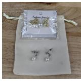 2 Pairs Brand New Fashion Pierced Earrings