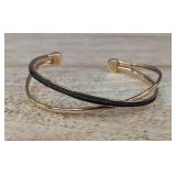 Brand New Two-Tone Cuff Bracelet in Gift Box