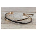 Brand New Two-Tone Cuff Bracelet in Gift Box