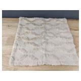 LEISIME Cream Soft Chenille Pillow Covers 16x16, Set of 2