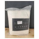 Rilitex Cream Flannel Throw Blanket - 51" x 63" - Brand New