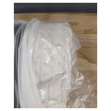 Rilitex Cream Flannel Throw Blanket - 51" x 63" - Brand New