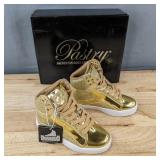 Pastry Kids Pop Tart Glitter Gold Shoes Size 10 - Brand New