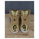 Pastry Kids Pop Tart Glitter Gold Shoes Size 10 - Brand New