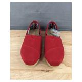 TOMS Alpargata Red Canvas Shoes, Women