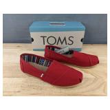TOMS Alpargata Red Canvas Shoes, Women