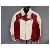 Hein Gericke-Delmar Red/Cream Leather Jacket - Women