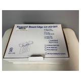 Recessed Mount Edge-Lit LED Exit Light. Green Letters. AC Only.