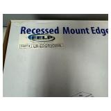 Recessed Mount Edge-Lit LED Exit Light. Green Letters. AC Only.