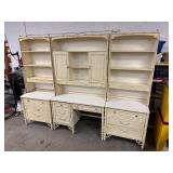 Antique Faux Bamboo Desk Set.