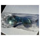 Fastenal G8 Safety Glasses. Black Frame/Gold Mirror