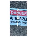 Metal Safety Signs "Danger Authorized Personnel Only" 10" x 7" (Qty 2)