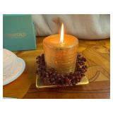 Bernardaud Les Lithopanie "Sailboats and Gold Christmas Candle