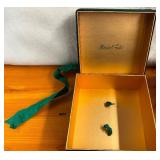 Beautiful Christmas Gift Boxes - Green Velvet (7.5"x7.5"x3.5") and Multicolor Tree (6"x6"x4")