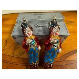 Unique Assortment of Collectible Christmas Decor - Mad Hatter Ornaments, Set of Asian hand Painted Ornaments, Set of 3 Candles and a Candy Dish