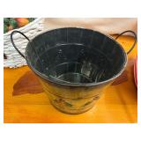 Decorative Christmas Containers - Red/White Woven Basket, Reindeer Basket, Heavy Duty White Basket with Handles, Holy Decorated Plant Container