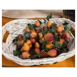 Decorative Christmas Containers - Red/White Woven Basket, Reindeer Basket, Heavy Duty White Basket with Handles, Holy Decorated Plant Container