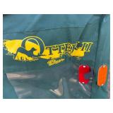 Otter II Den Flip-Over Portable Ice Fish House. Includes cover, plastic sled and tow bar.