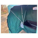 Otter II Den Flip-Over Portable Ice Fish House. Includes cover, plastic sled and tow bar.