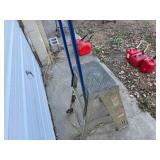 Louisville Three Step Ladder with Wheels and Handle 300 lb Capacity