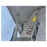 Louisville Three Step Ladder with Wheels and Handle 300 lb Capacity