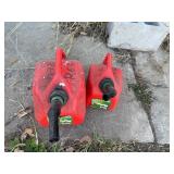Two Gas Cans - 2.5 Gallon and 1.25 Gallon